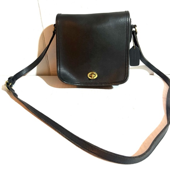 Coach Black Leather Crossbody Bag - Picture 1 of 10